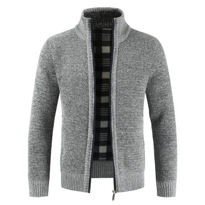 

2020Autumn and Winter new men's stand collar cardigan zipper sweater long sleeve knitwear coat men's fashion