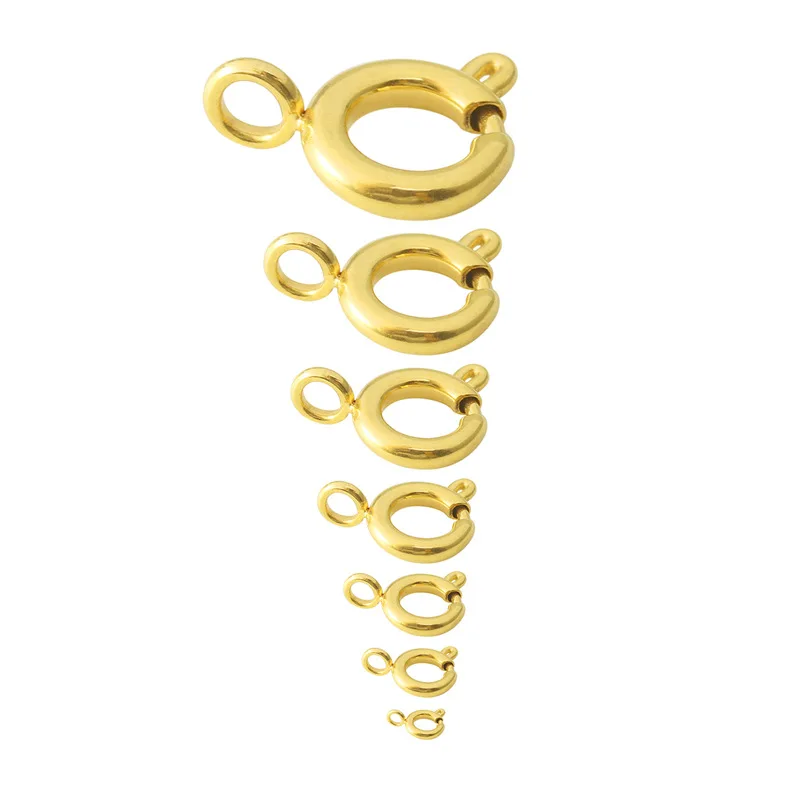 

NANA high quality stainless steel gold plated bracelets accessories,stainless steel gold plated spring clasps, Gold/rose gold/steel