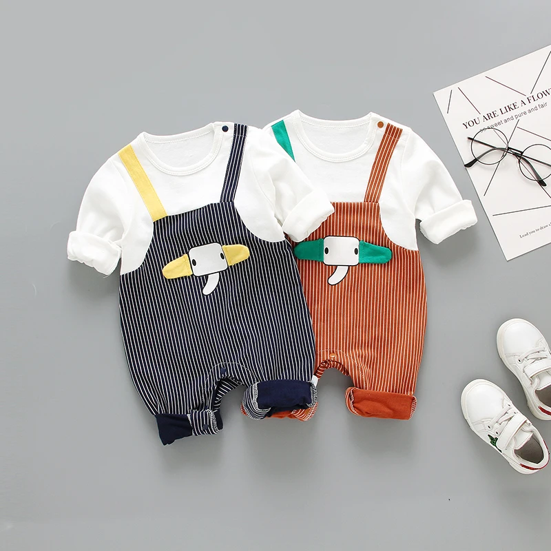 Fine Knit Baby Boy's Clothes Four Seasons Baby Jumpsuit Rompers