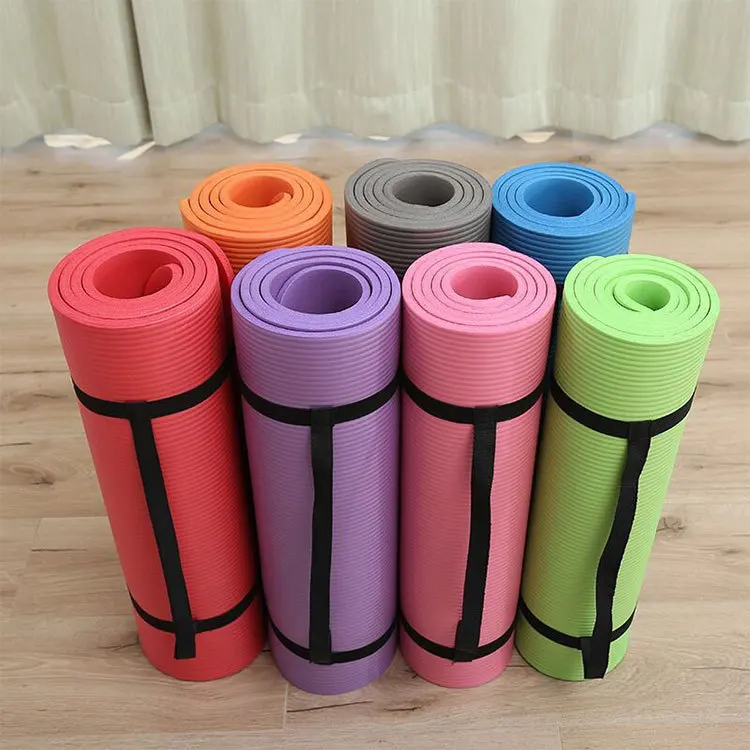 

Manufacturers directly sell high-quality easy to clean and carry professional fitness NBR yoga mats, 6 color