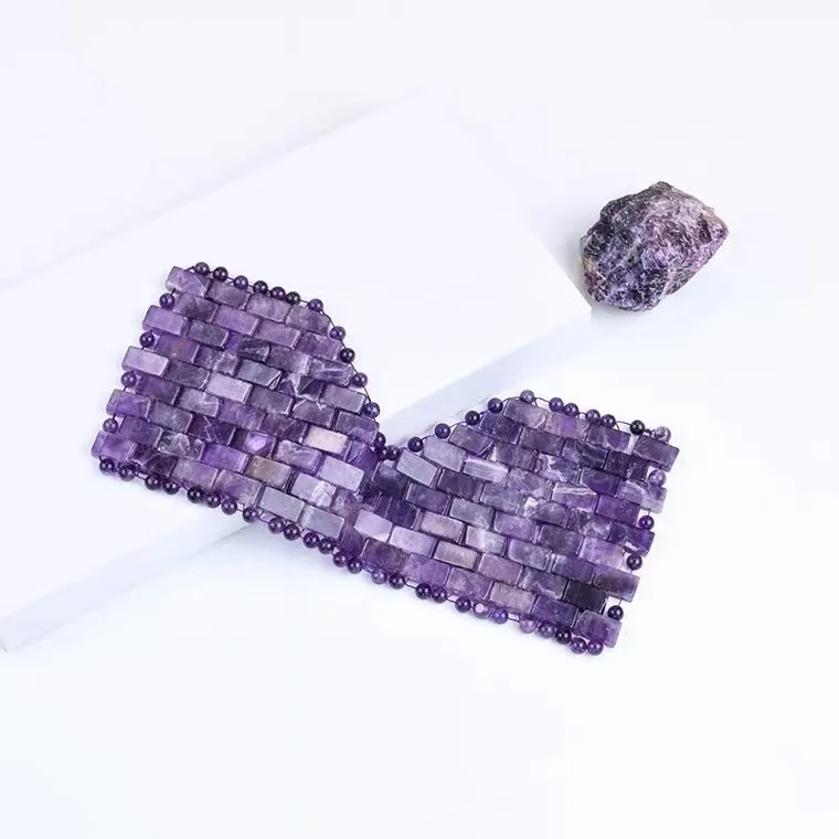 

Natural Crystal Cooling Sleep Amethyst Healing Facial Jade Sleeping Eye Mask