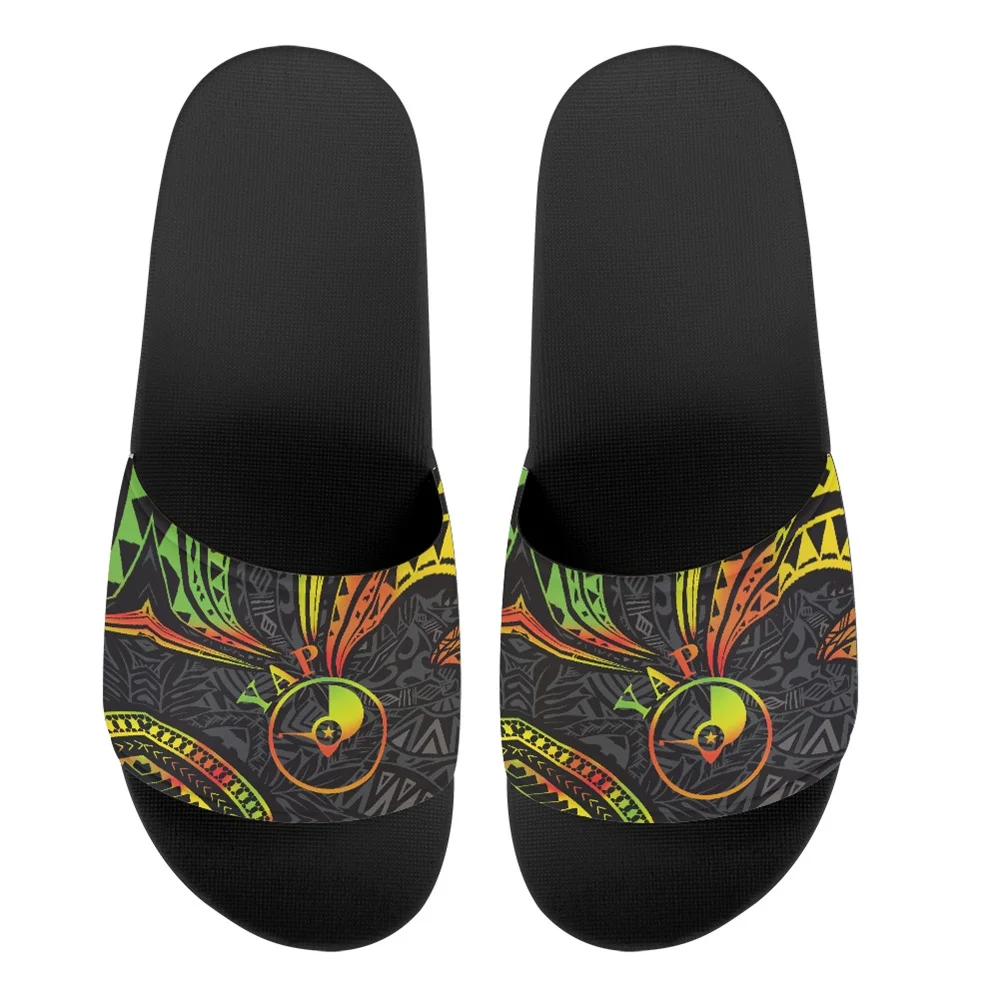 

Sublimation Print Flat Slippers For Women Polynesian Tribal Samoa Yap Islands Floral Printed Non Slip Sandal Slippers Flip Flops