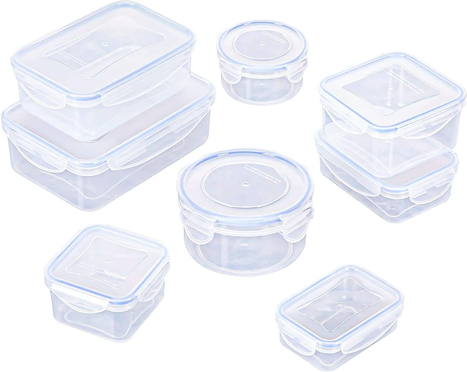 

Plastic food container with lid sealed 100% leak-proof lunch box kitchen set can be placed in refrigerator microwave heating.