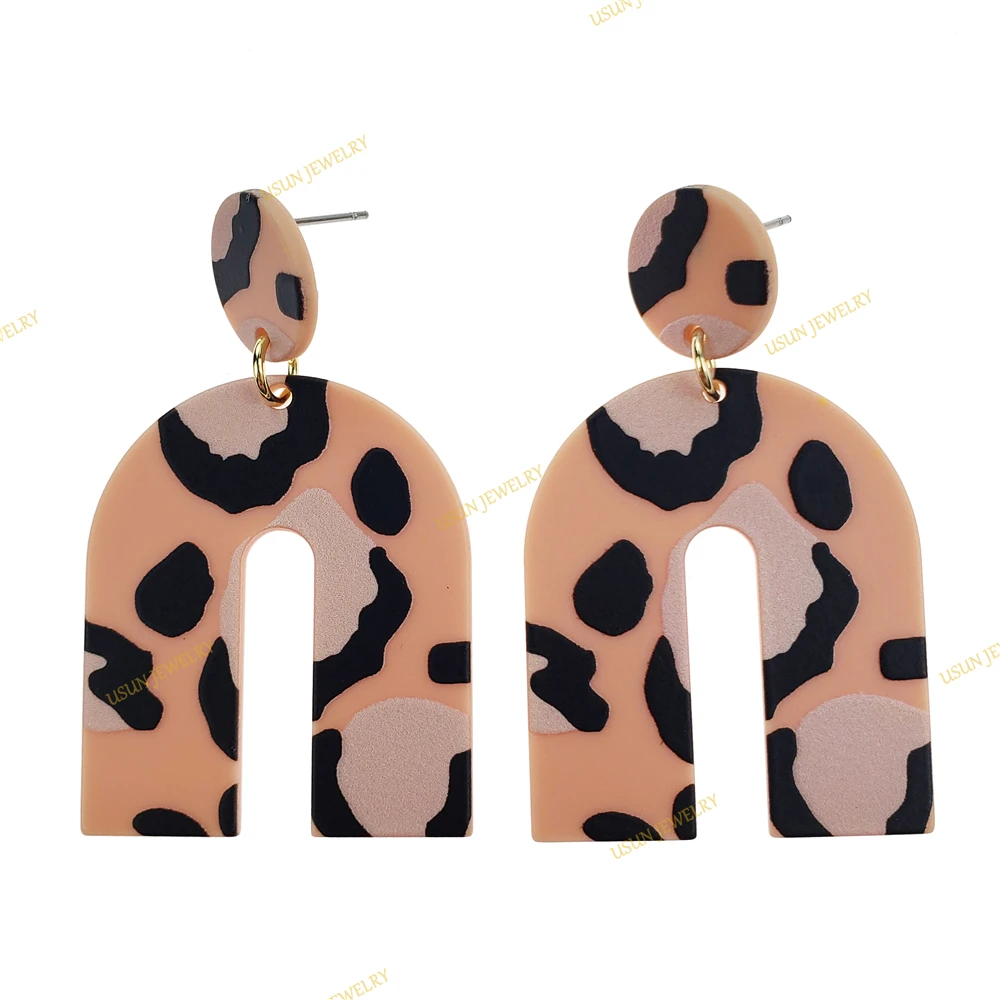 
Korean handmade fashion colorful chic dangle polymer geometric clay flower drop earrings stud jewelry for women girl wholesale 