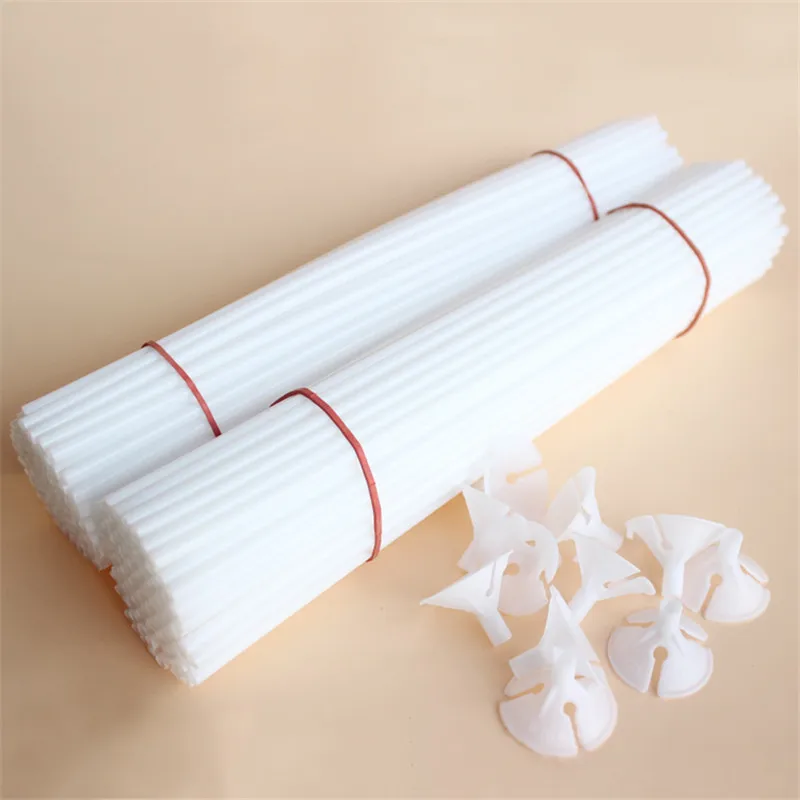 

30cm Latex Balloon Stick White Balloons Holder Sticks with Cup Wedding Birthday Party Inflatable Balls Decoration Accessories