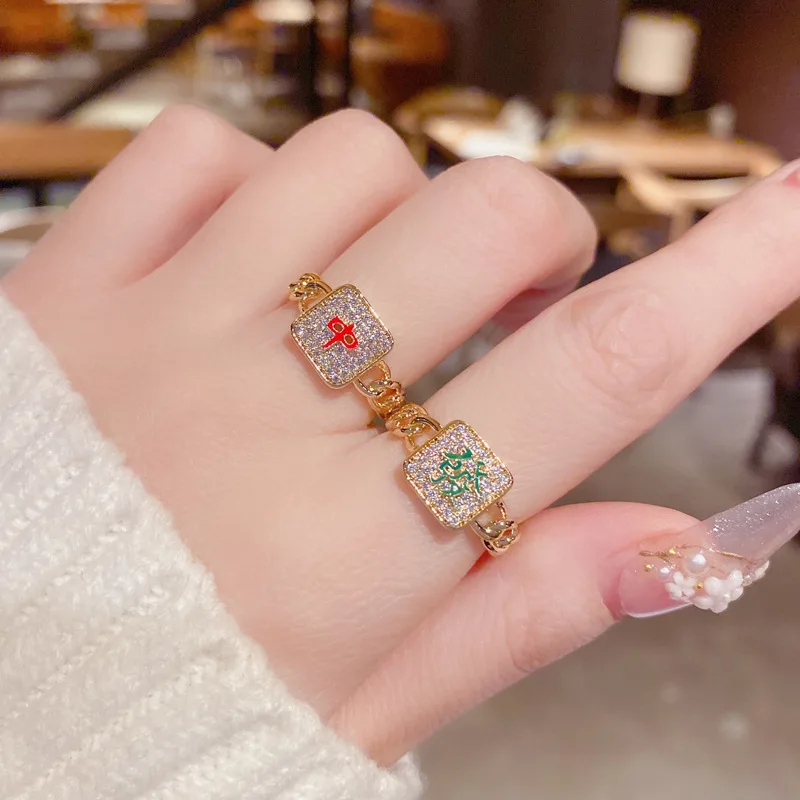 

emale design high-end sense of temperament festive all-match index finger ring