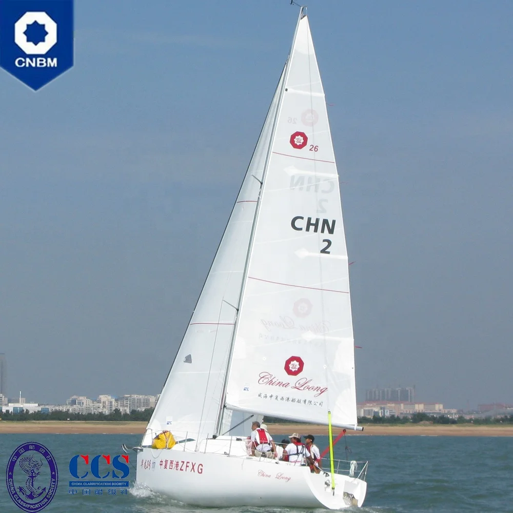 
26 ft OEM Custom Made in China Fiberglass Sailboats Racing Sailing Singhy Sail Boat Yacht for Sale 