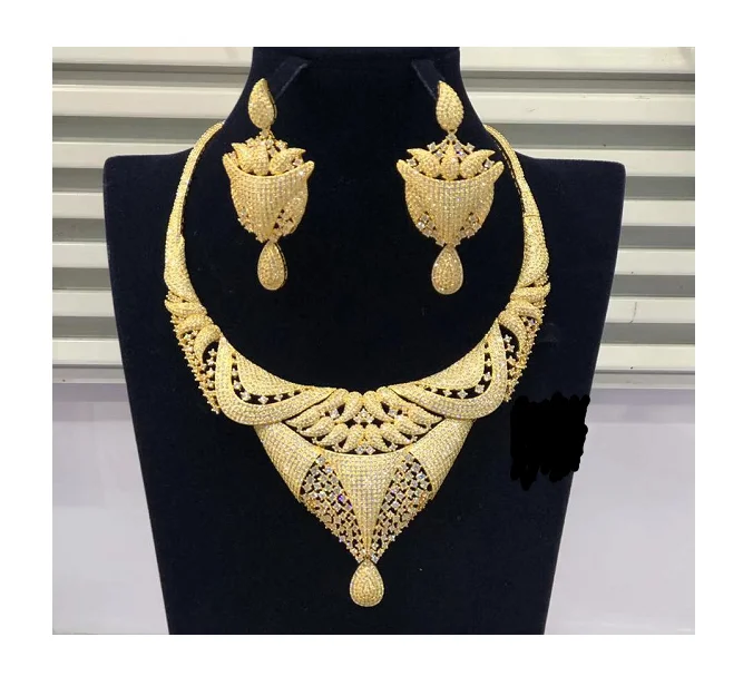 

Set-232 xuping jewelry women cubic zirconia style costume bridal jewelry set jewelries set 18k gold african 2018