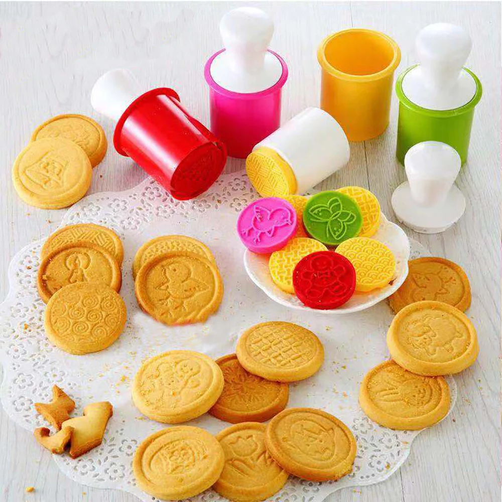 

Cartoon Cookie Stamps Moulds Cake Decoration Cookie Tools Kitchen Gadgets Accessories Supplies Biscuit Embossing Cutters Cookie, Colorful