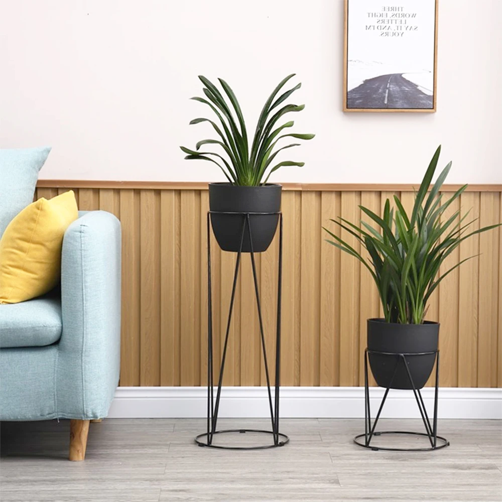 

Simple Hairpin Flower Stand Metal White Black Plant Stand Nordic Style Indoor Decoration Flower Pots Rack