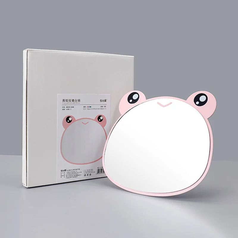 

2021 Customized Ladies Table Makeup Mirror Cute Animal Shape Table Mirror Girls Desktop Makeup Mirror, As pics/customized