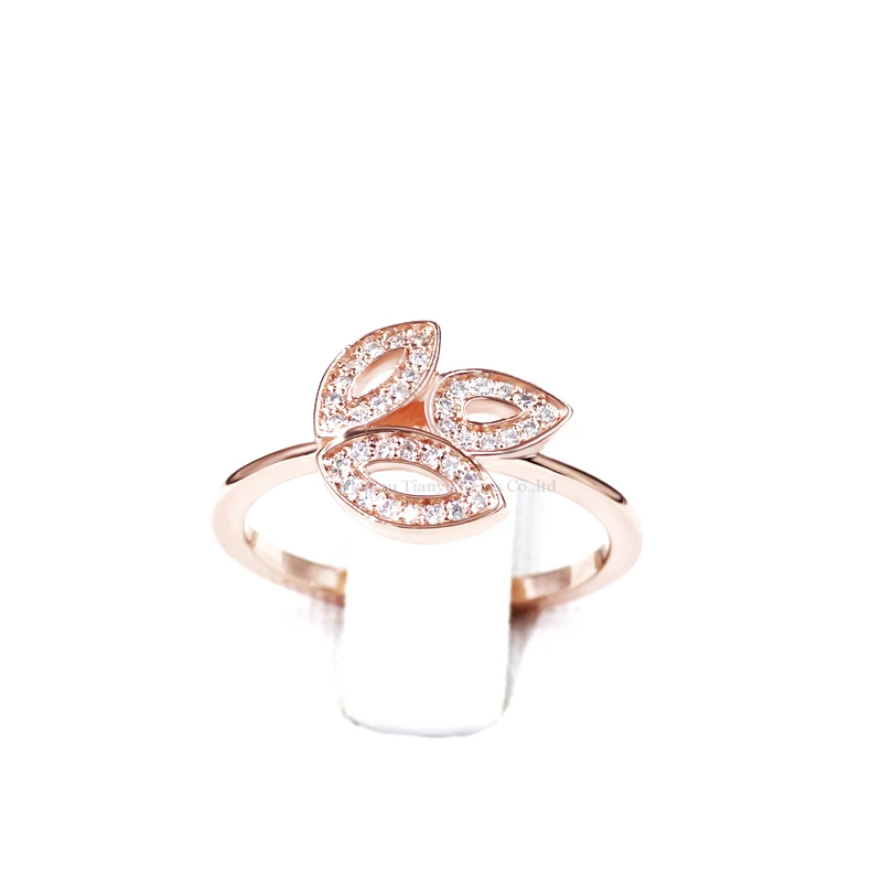 

Yadis wholesale fashion clover gold plated 925 sliver jewelry engagement moissanite rings for women