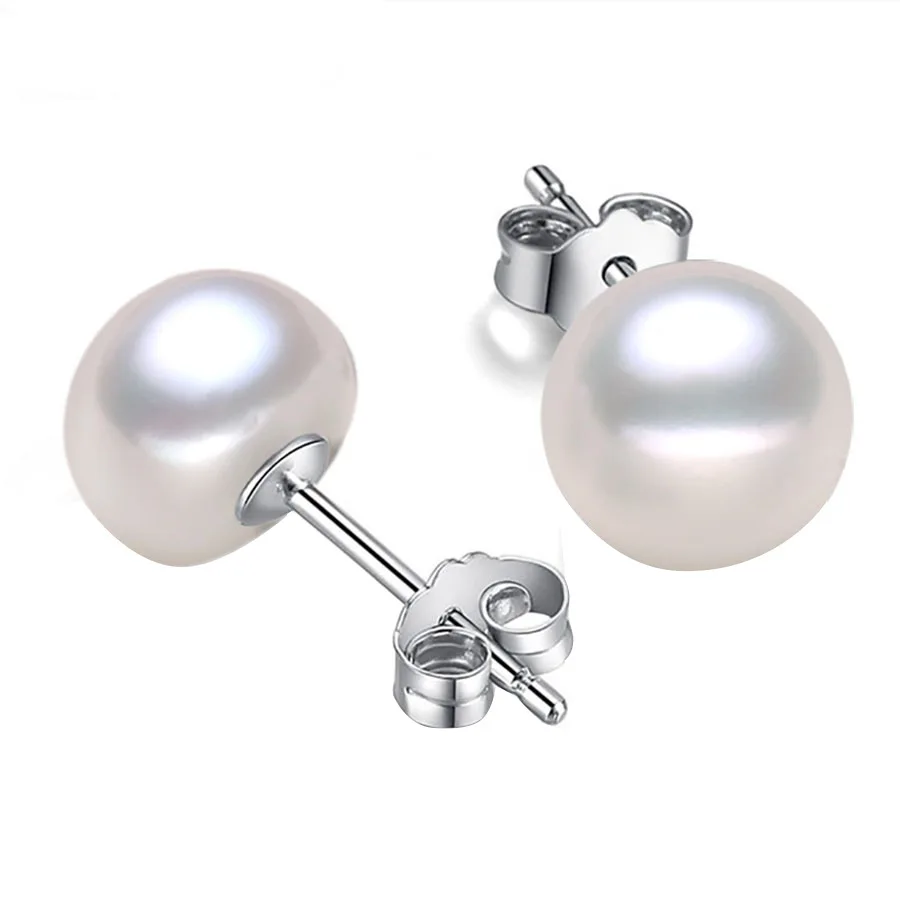 

925 Silver pearl earrings freshwater pearl earrings akoya pearl earrings