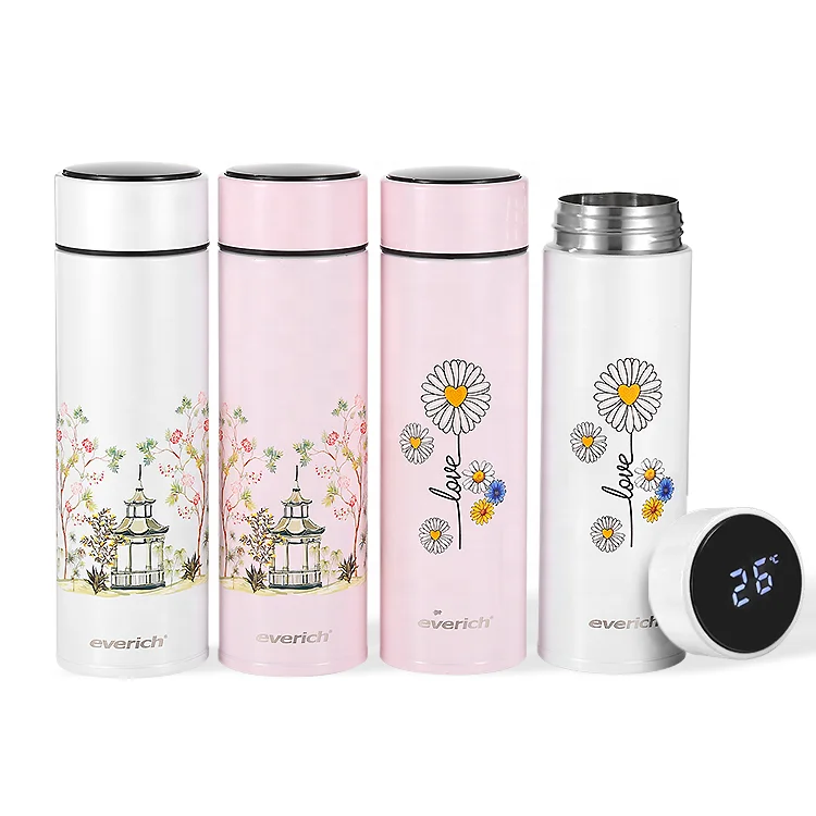 

Hot Sale Low MOQ Everich OEM Double Walled Insulated 18/8 Stainless Steel Vacuum Sport Thermal ECO Smart Water Bottle with App