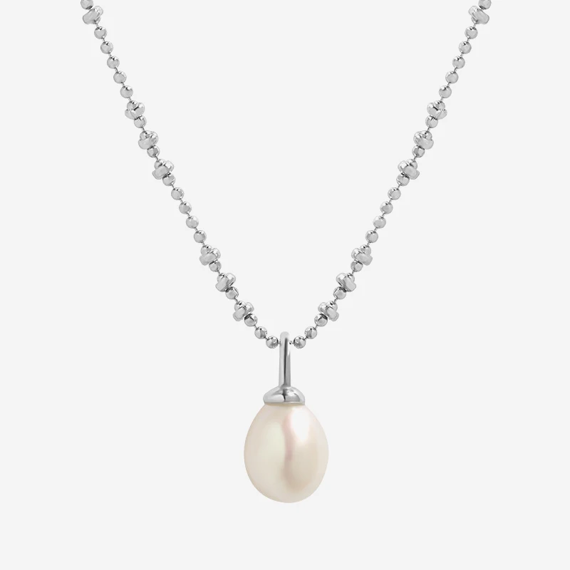 

VIANRLA Sterling Silver 925 Chain Pearl Jewelry 18k Gold Plated Necklace Pendant Handmade Drop Shipping