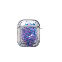 

Glitter quicksand pc case for apple airpods case protective luxury dynamic liquid wireless bluetooth earphone cover charging box