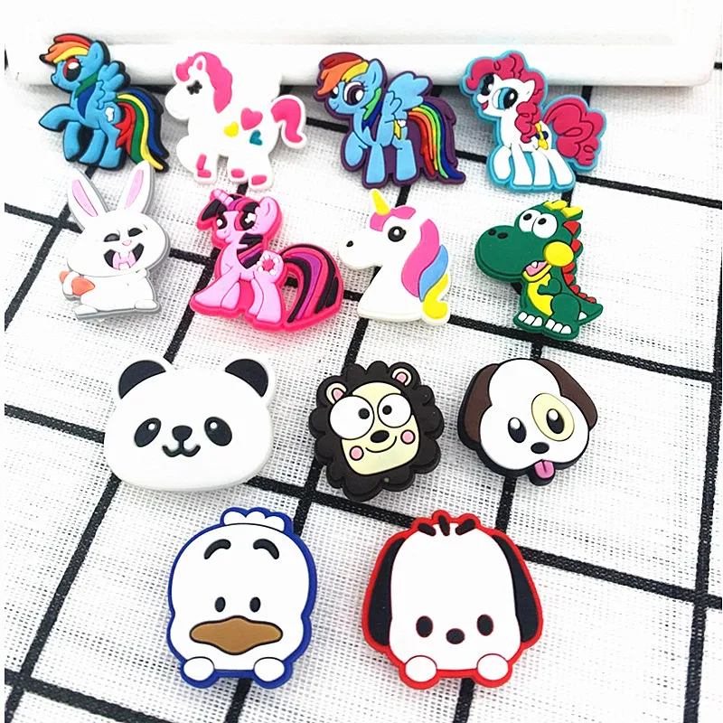 

Custom logo wholesale horse PVC Factory direct sales croc charms new decor shoes buckle croc shoe charms