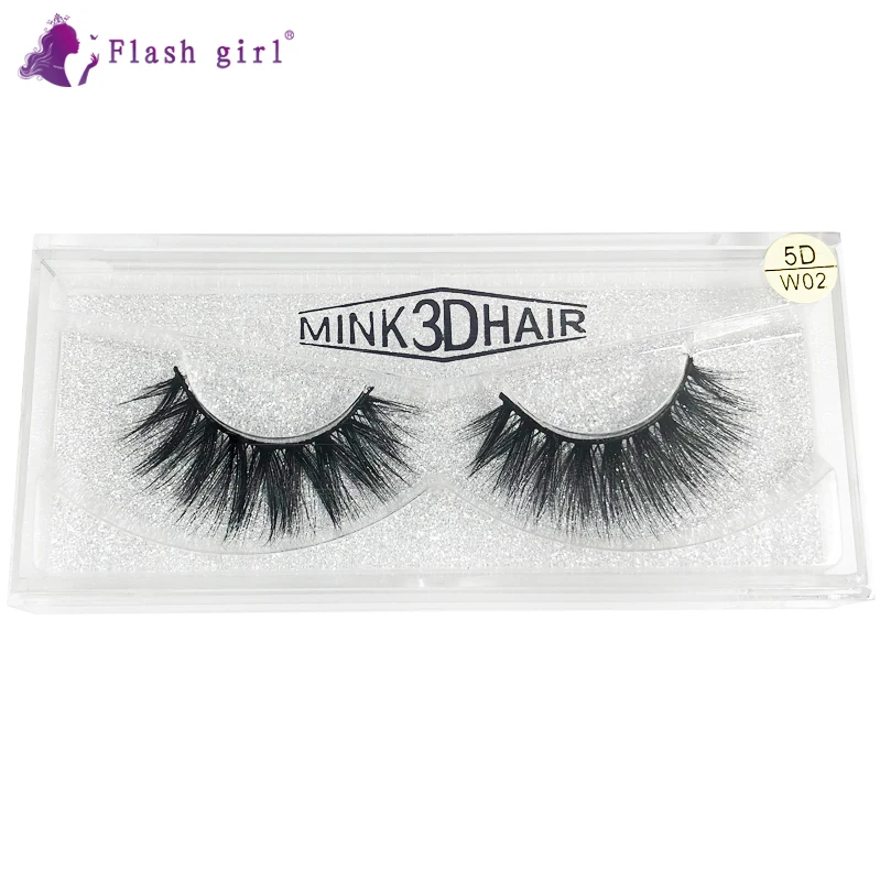 

New design 5D-W02 handmade W series mink and thick eyelashes custom eyelash package false eyelashes vendor