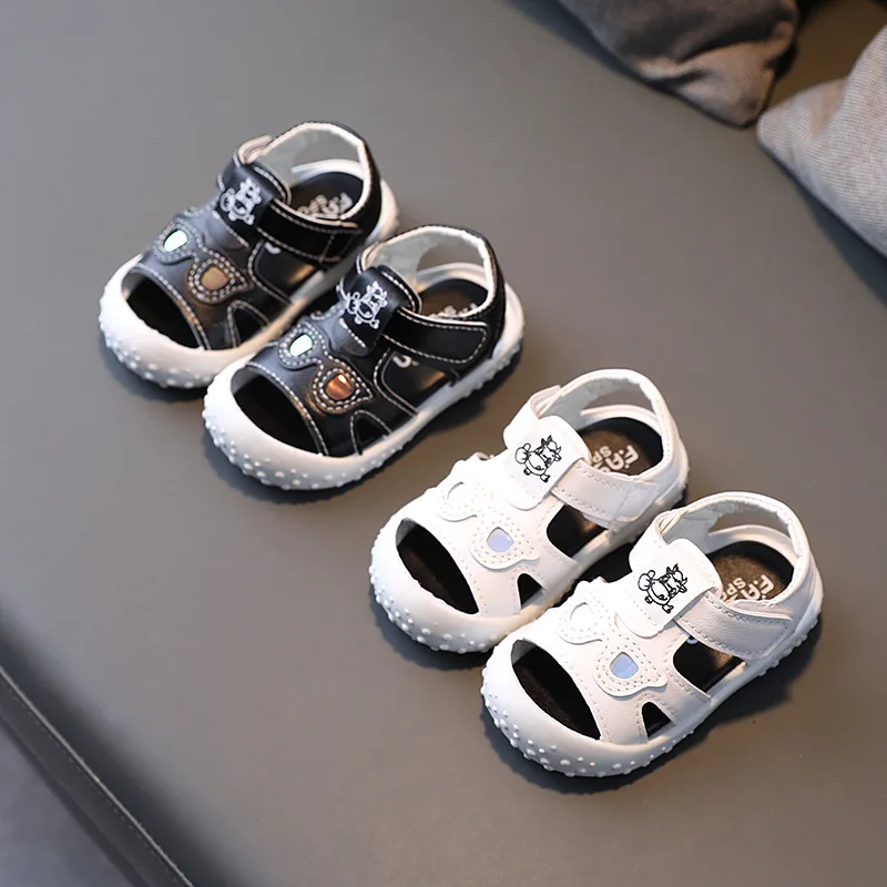 

New Spot Leather Breathable Sandals For Boys Girls Summer 2022 Baby Aged 1-3