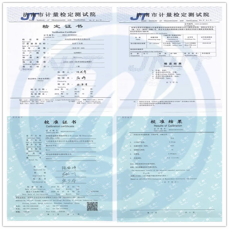 Granite table for measuring