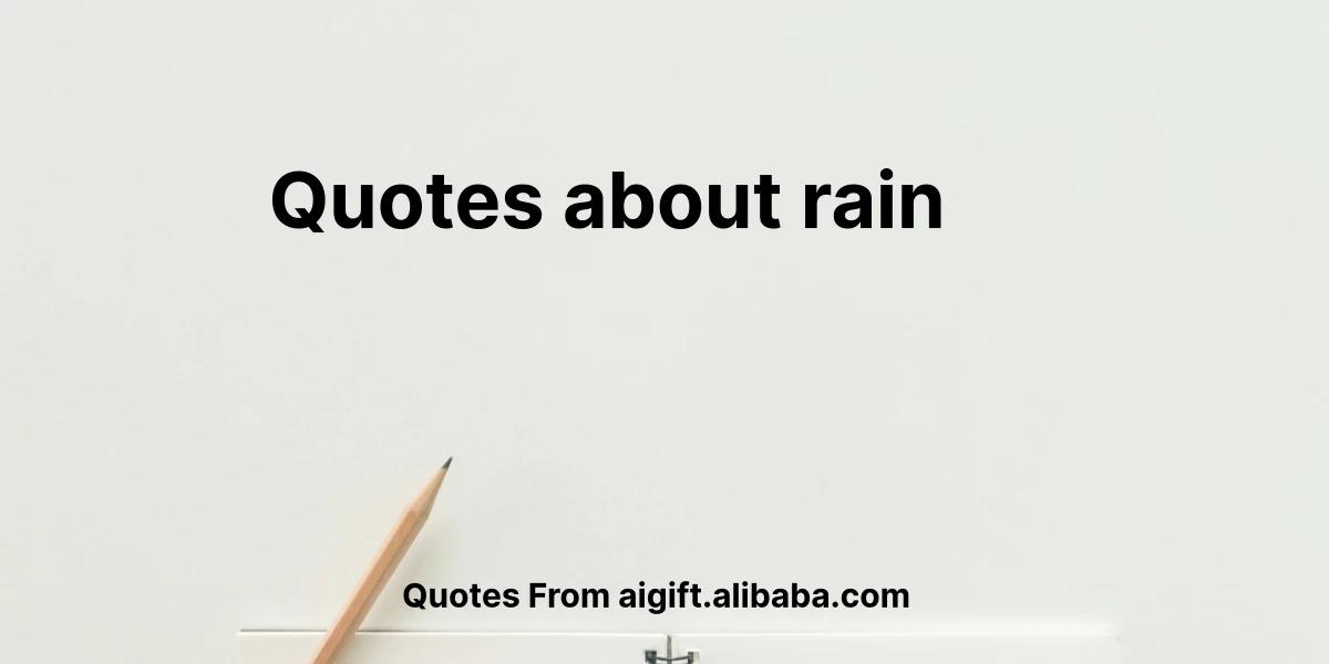 quotes about rain