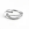 Hot sale Silver Color Finger Rings For Women Girls Sparkling Fine Rings Wedding Jewelry