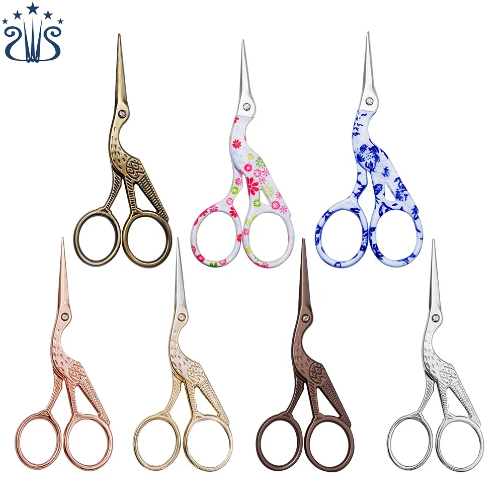 

Crane Type Vintage Craft scissors Small Embroidery sewing scissors