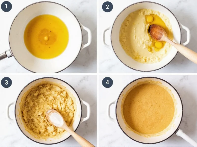 Step-by-step dairy-free pancake cooking process