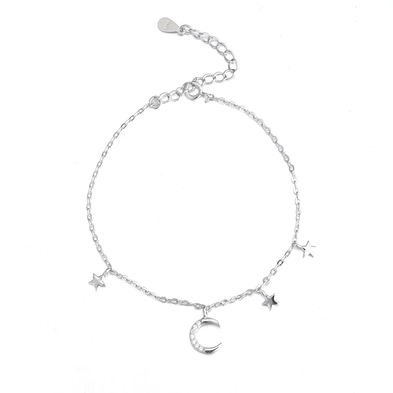 

New Arrival Hot Sale Wholesale 925 Silver Star moon Bracelet Women