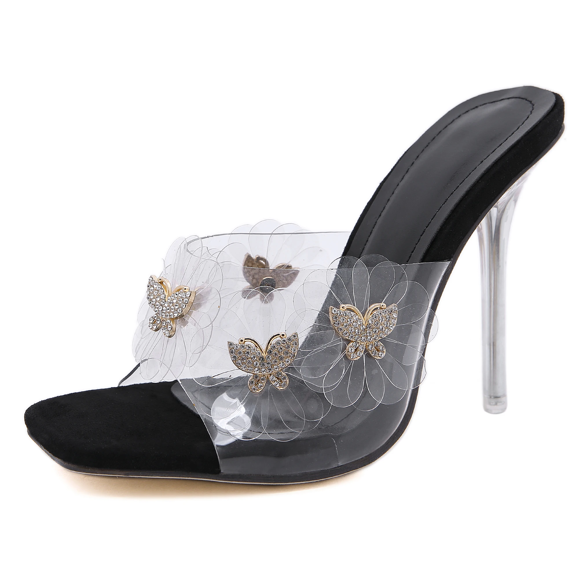 

Dropshipping Summer hot sale Fashion Ladies Heels Sexy Pumps Transparent Shoes PVC Clear High Heel Women Shoes