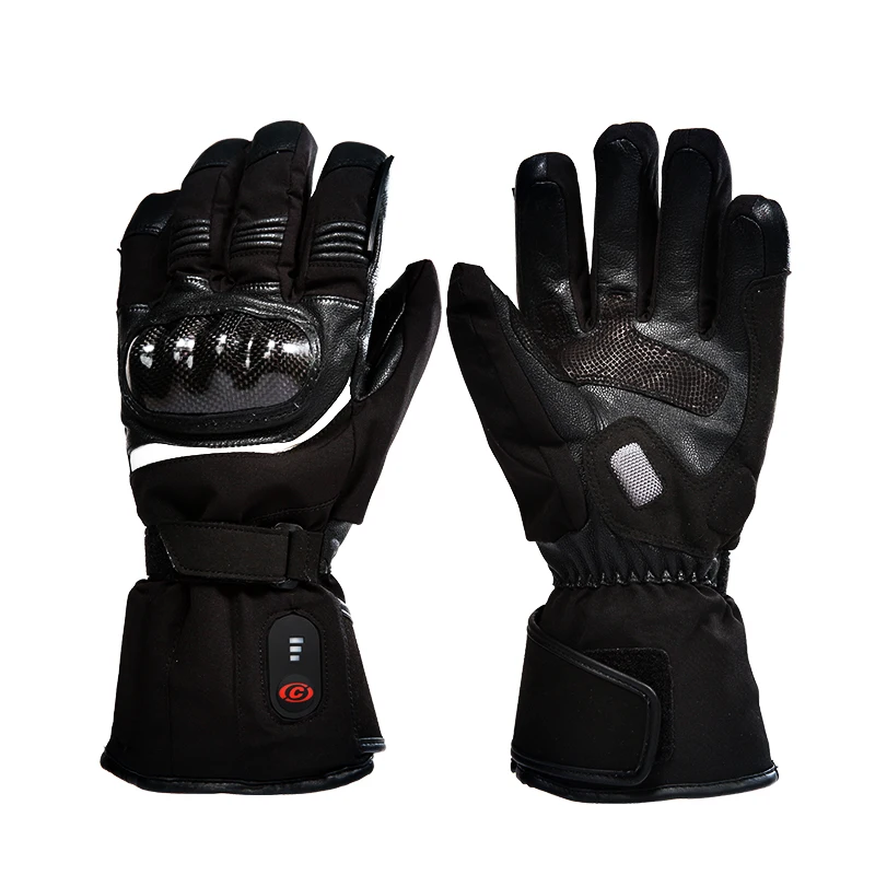 

SAVIOR Winter Warm Outdoor Sports Rechargeable Battery Heated Motorcycle Gloves Waterproof Windproof for Skiing Fishing Hunting, Black