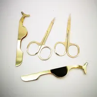 

Eyebrow Accessories Eye Care Beauty Tools Rose Gold Eyebrow Scissors Eyelash Curler Eyelash and Eyebrow Tools