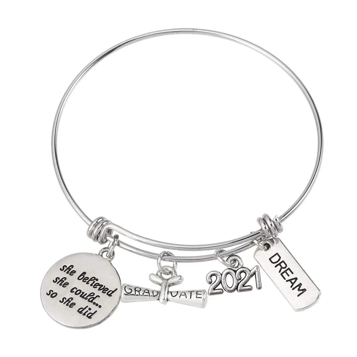 Sterling Silver Honor Student Graduation Charm | European Style Dangle Bead For Bracelets - View #13