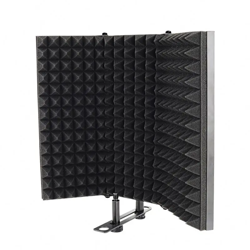 

Factory OEM Three-door microphone soundproof cover Recording studio Sound shield, Black