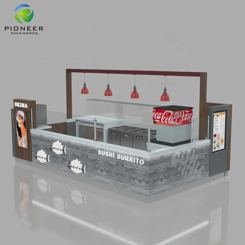 

Pioneer Customized Commercial Fast Food Retail Kiosk Design Shopping Mall for Sale