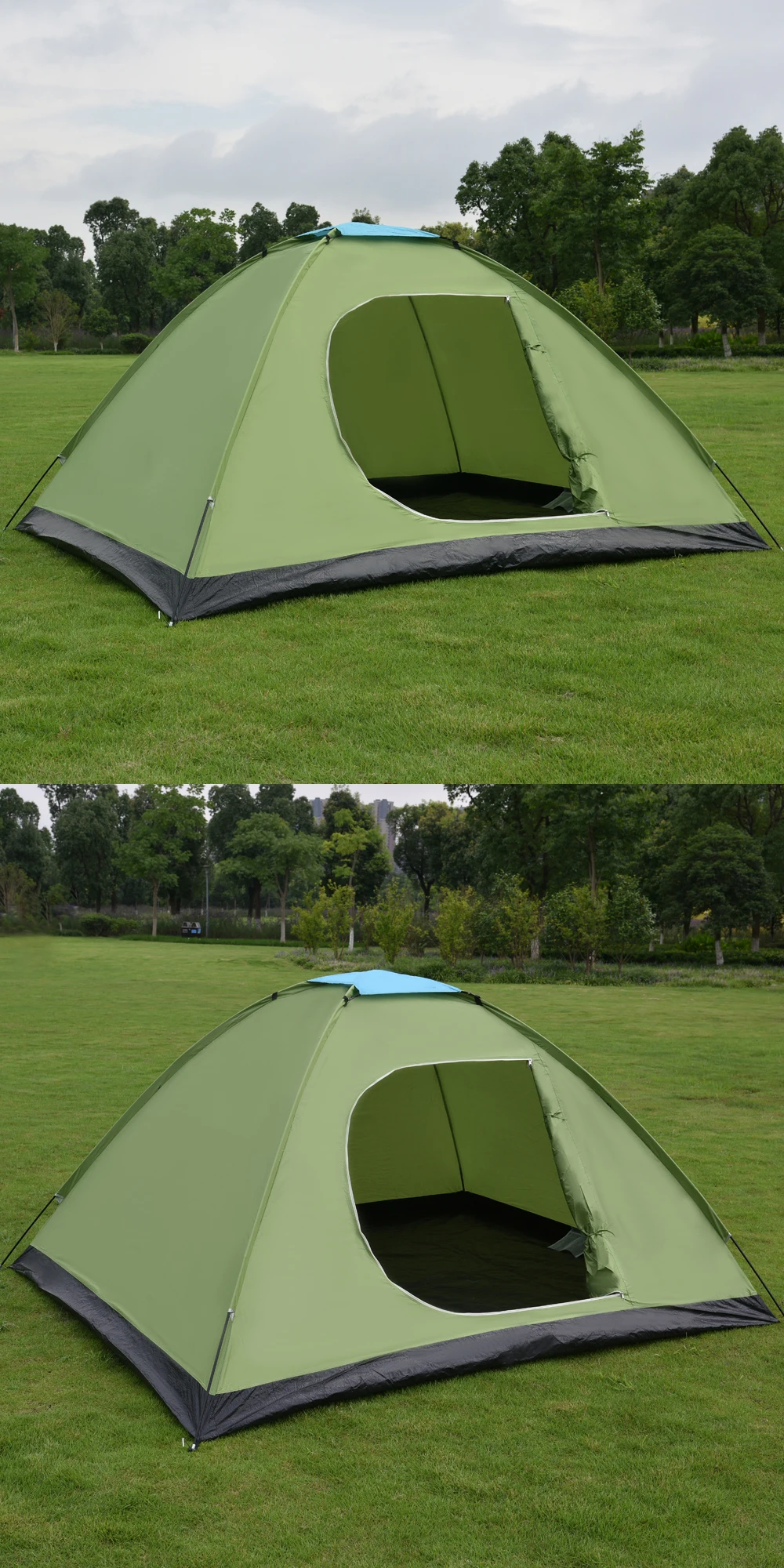 热卖190t 聚酯 pu 涂层折叠防水床徒步旅行帐篷野营