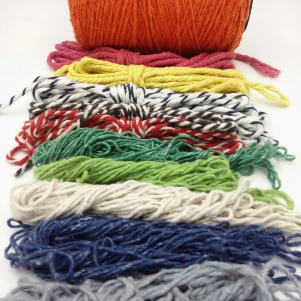 
Colored recycled blended cotton mop yarn cheap price open end yarn frcition yarn for cleaning washable mops 