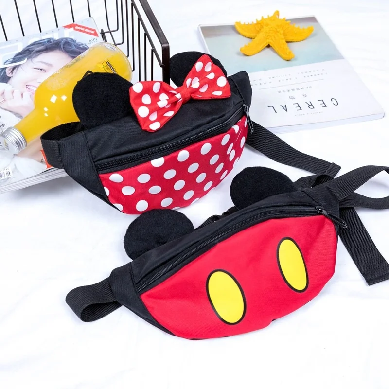 

Creative new children's Mickey belt bag cute cartoon shoulder bag messenger coin purse, Black