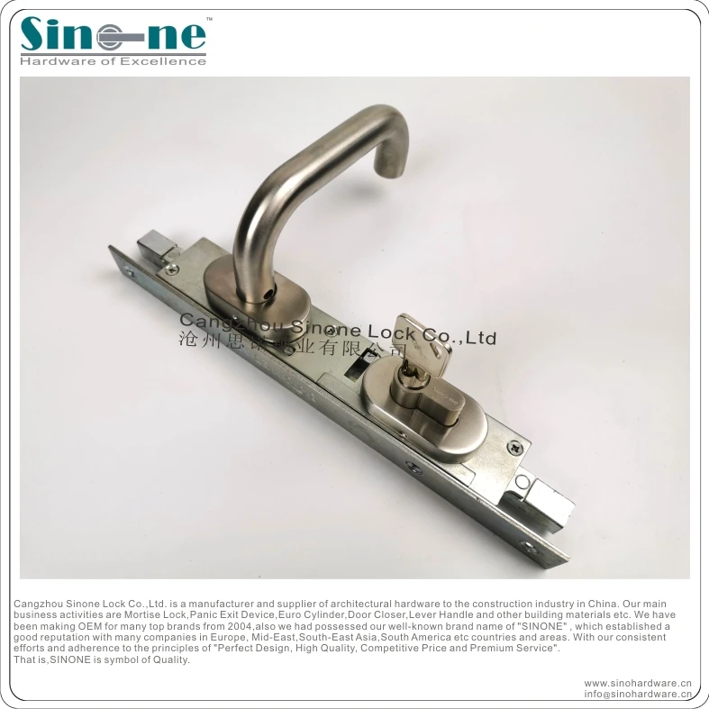 Ss304 Satin Finish Firerated Flush Bolt Opened By Cylinder Lock With