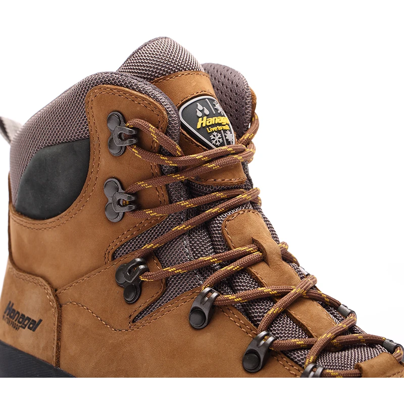 
2020 Hanagal waterproof nubuck moutain hiking trekking boots nubuck leather mountain hiking shoes 