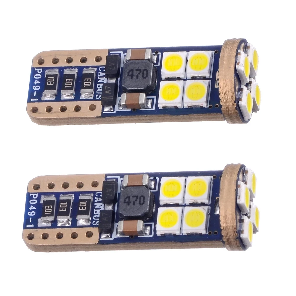 

W5W T10 12 SMD 3030 Super Bright Car Led Bulbs Signal License Plate Lamps 194 168 Interior Lights Canbus No Error 7 Colors