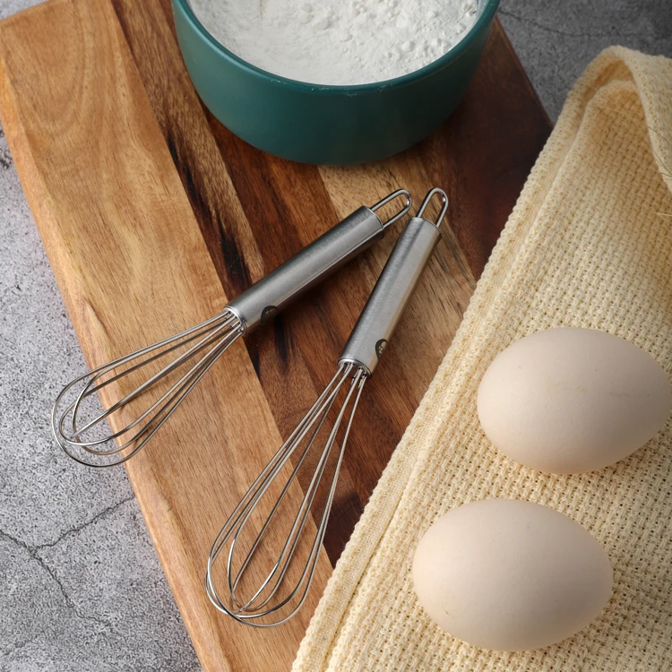 

5.5 inch Stainless Steel Kitchen Manual Baking Tools Handheld Egg Mixer Beater Separator Whisk
