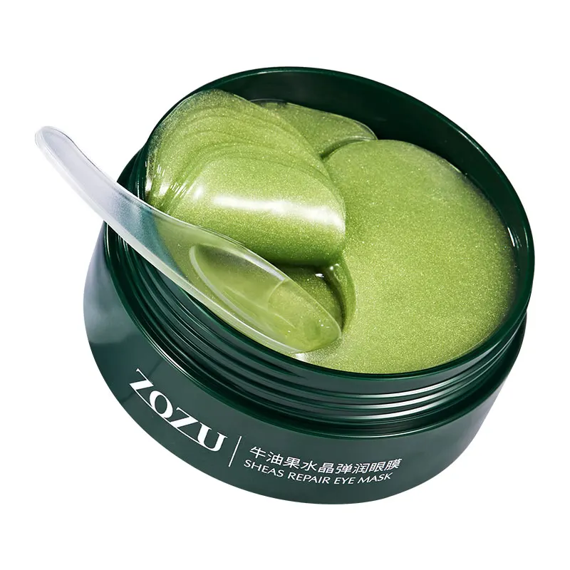 

ZOZU private label collagen Avocado extract anti-puffiness dark circles gel mask crystal under eye mask