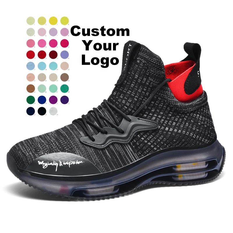 

Custom LOGO sneaker running shoes High Quality High Top Luxury Sport Sneaker Manufacture Man shoes sports basketball shoes