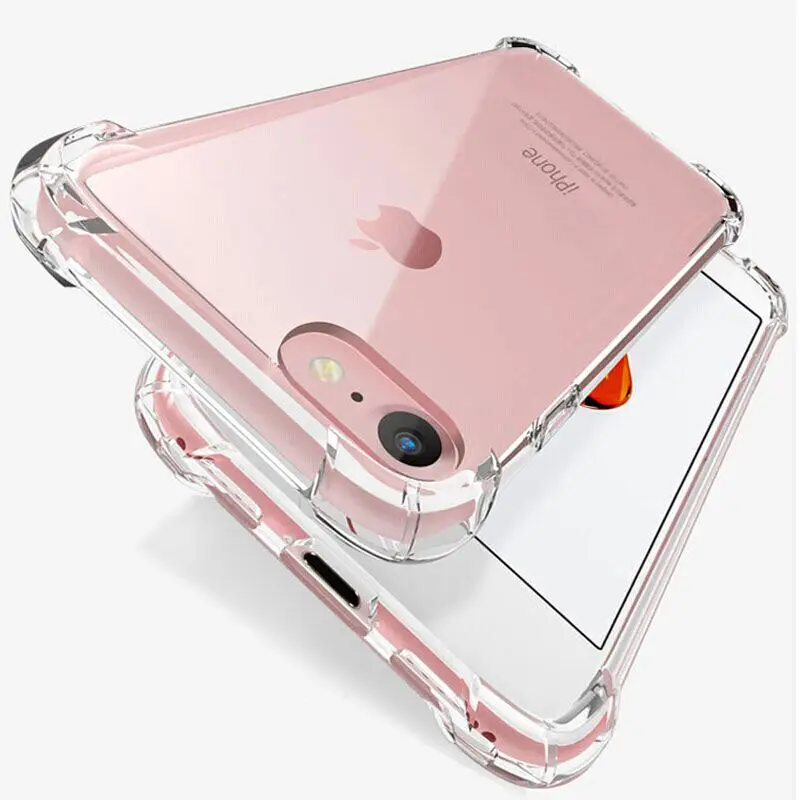 

Luxury Shockproof Silicone Phone Case For iPhone 13 12 SE 2020 7 8 6 6S Plus 7 Plus 8 Plus XS Max XR 11 Transparent Back Cover