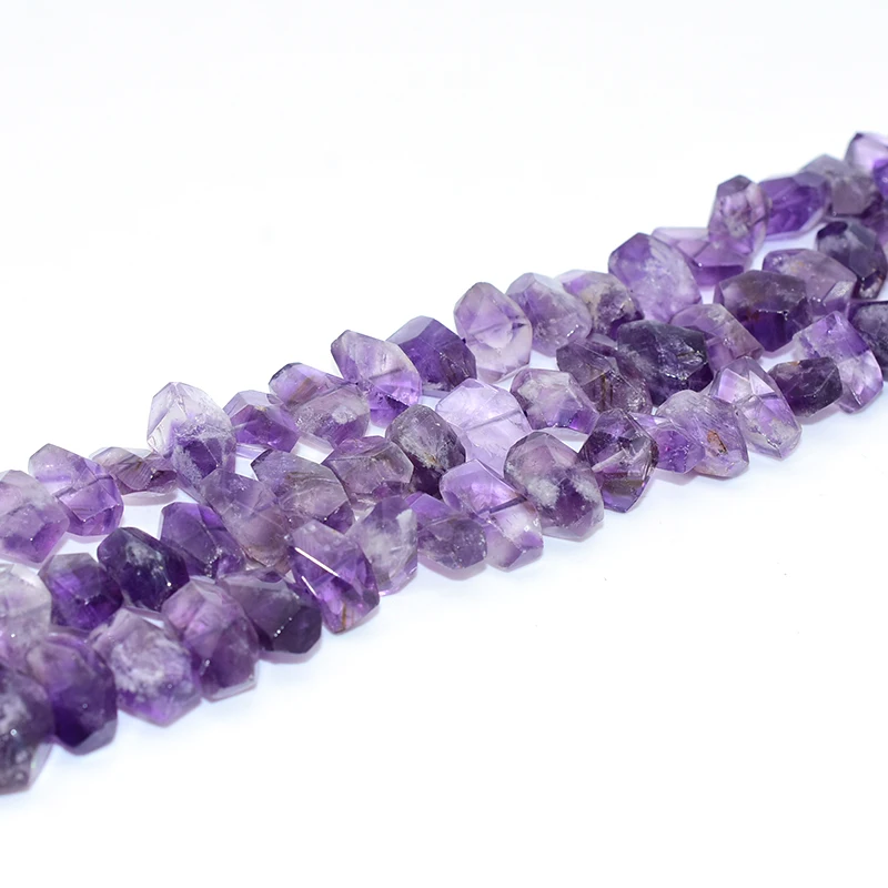 

NAPOLN Trade Insurance  Pyramid Shaped Light Amethyst Gemstone Beads, Purple color