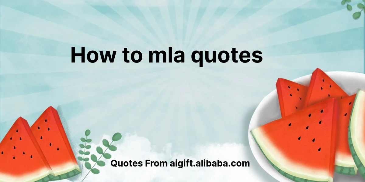 how to mla quotes