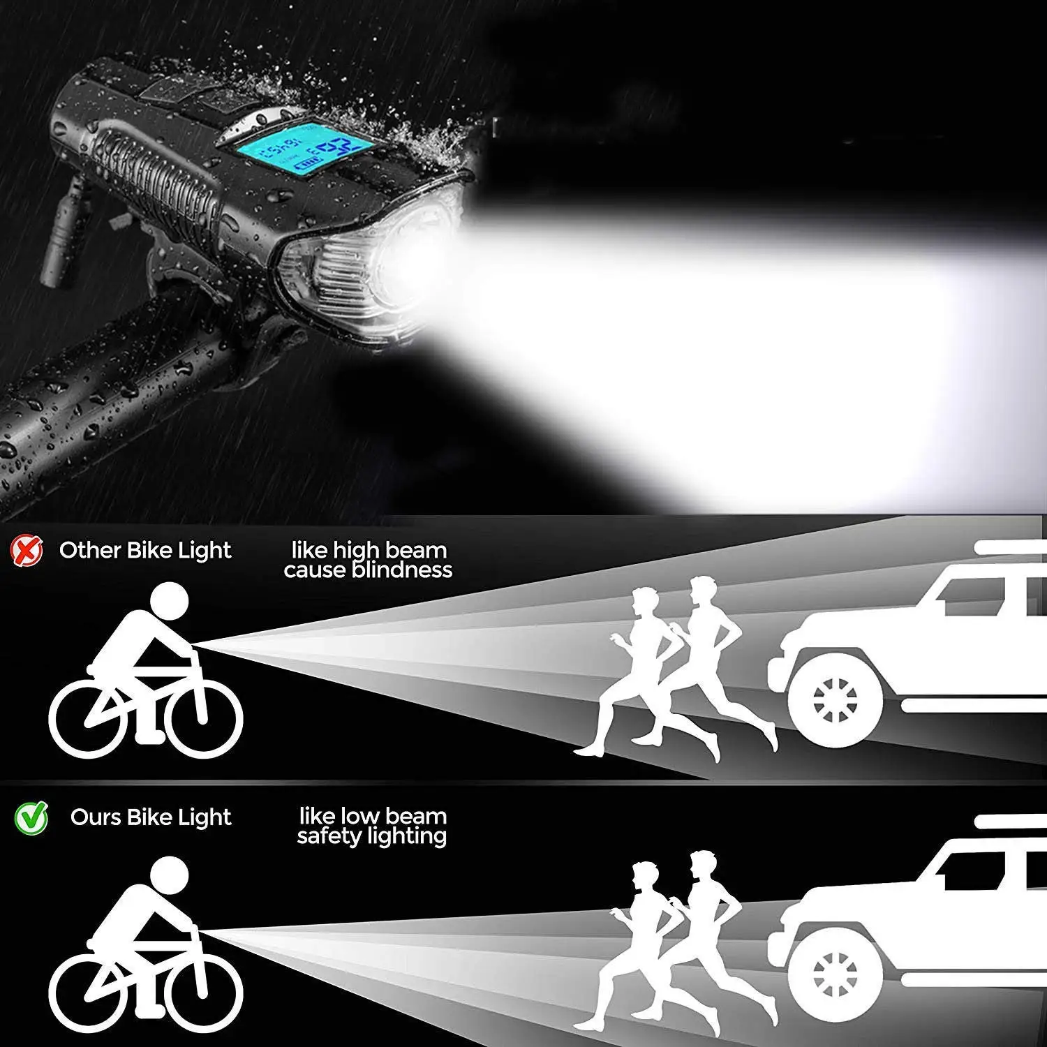 cycle light and speedometer