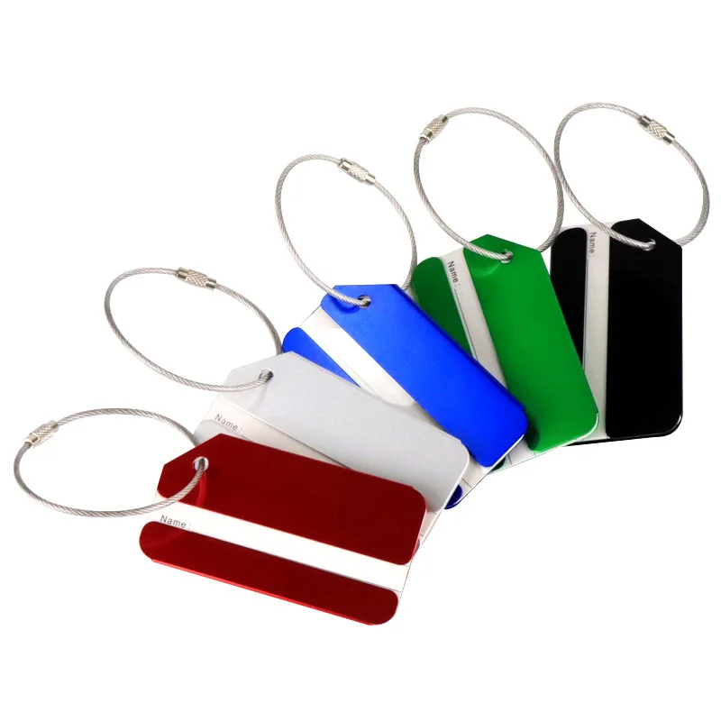 

Customized Travel Promotion Gifts Bulk Blank Name Airplane Card Plane Metal Travel ID Anodized Aluminum Luggage Tags