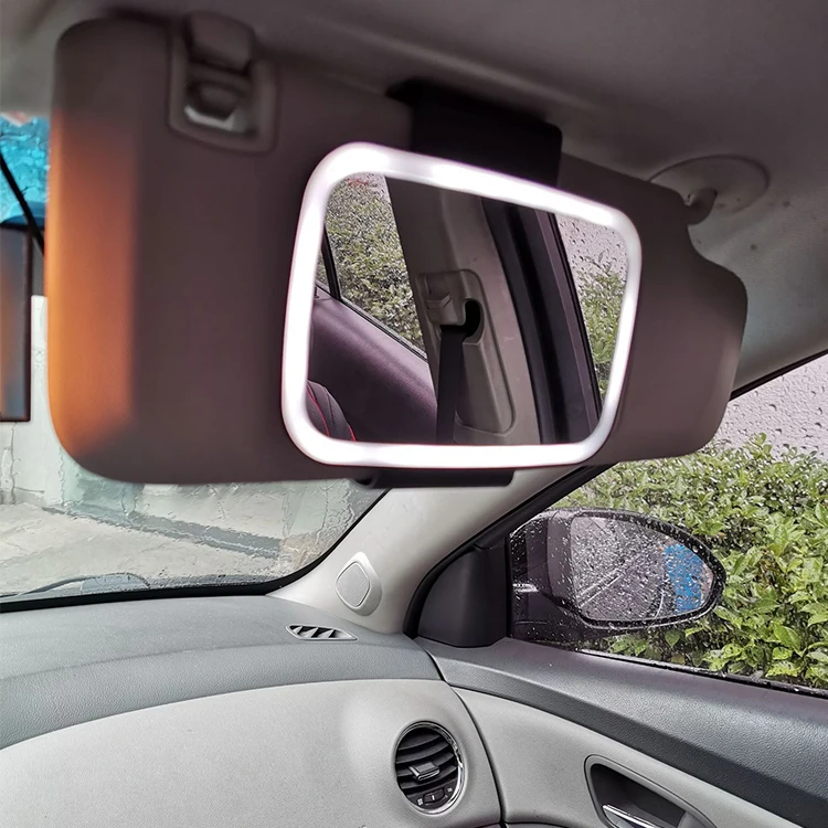 

makeup vanity car sun visor mirror with led lights